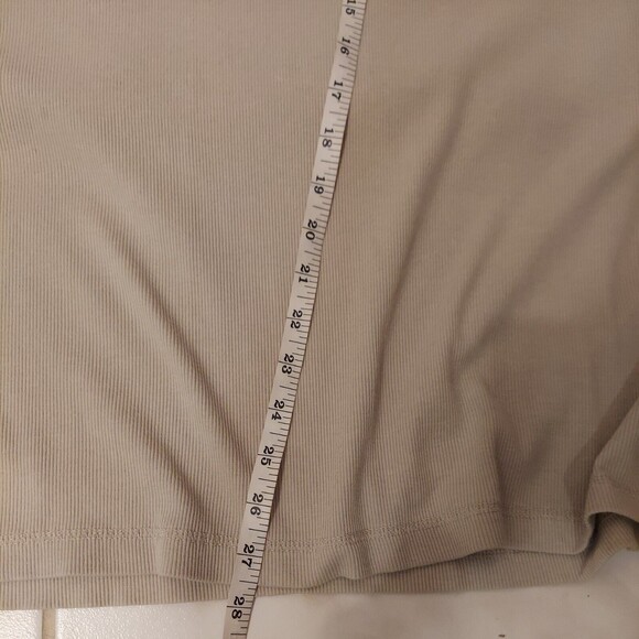 NEW Chaser Vintage Rib Snap Side Long Sleeve Drop Shoulder Pullover Light Beige - Picture 9 of 9